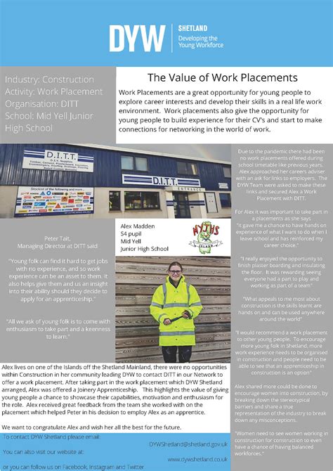 The value of work placements 